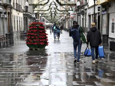 Two storms are bringing a week of rain to the Canary Islands