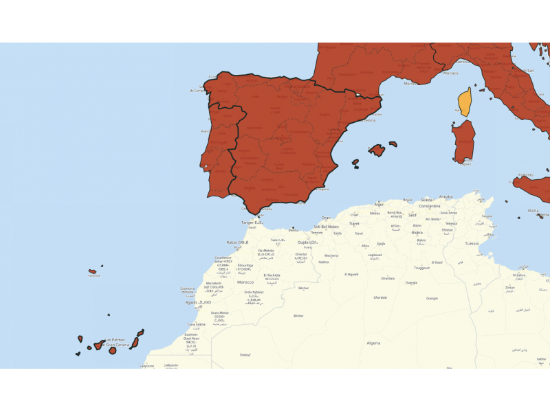 Covid update: Canaries are once again on the list of high-risk places in Europe
