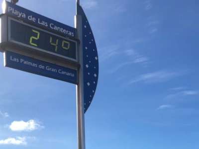 Only light cloud on a sunny Monday in the Canaries