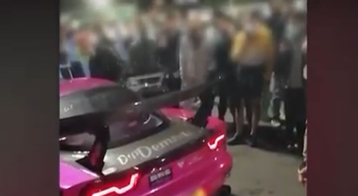 Police interrupt a car meeting in San Miguel with over 50 attendees