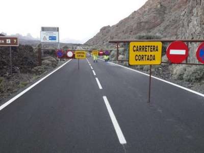 Access roads to Teide are closed until Monday