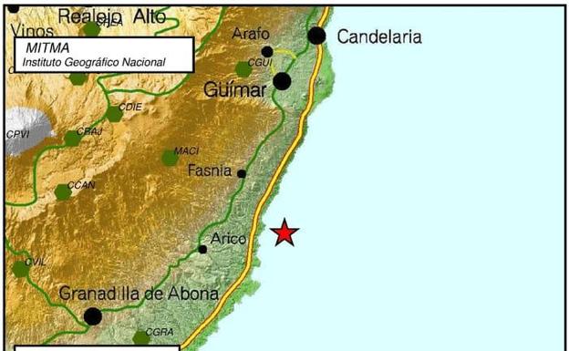 3.2 degree earthquake off the coast of Fasnia in Tenerife