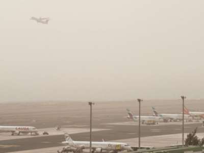 16 flights cancelled due to low visibility caused by the calima