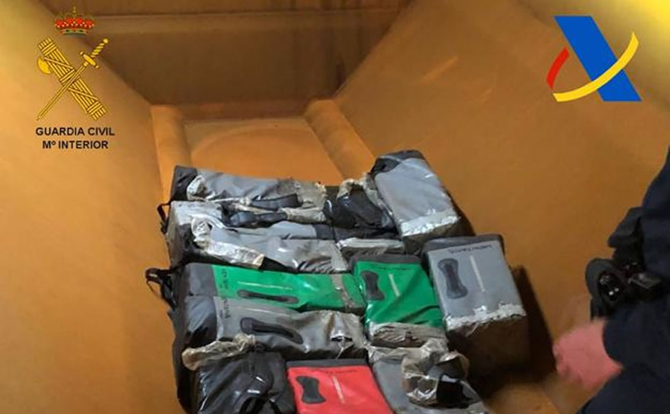 387 kilos of cocaine found in Tenerife in a van on a ship from Brazil