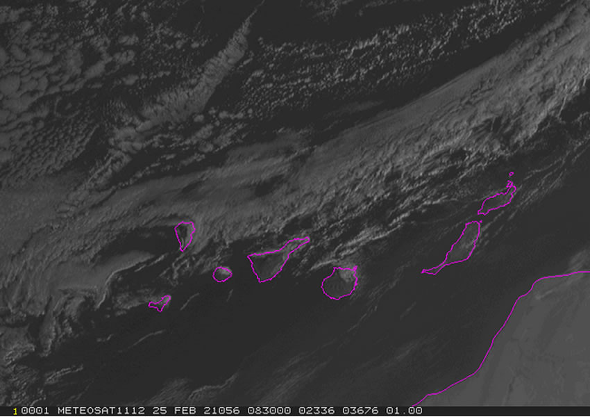 A new front is bringing rain and strong winds to the Canary Islands