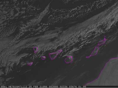 A new front is bringing rain and strong winds to the Canary Islands