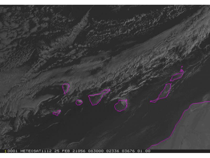 A new front is bringing rain and strong winds to the Canary Islands