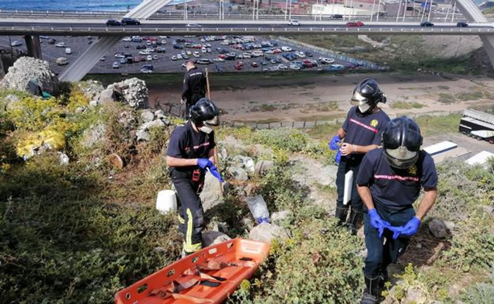 Dead body of a man found in a cave in the El Rincón ravine