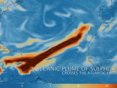 Sulphur dioxide cloud has reached the Canaries from volcanic eruption