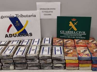 78 kilos of cocaine seized on a boat in the Santa Cruz port