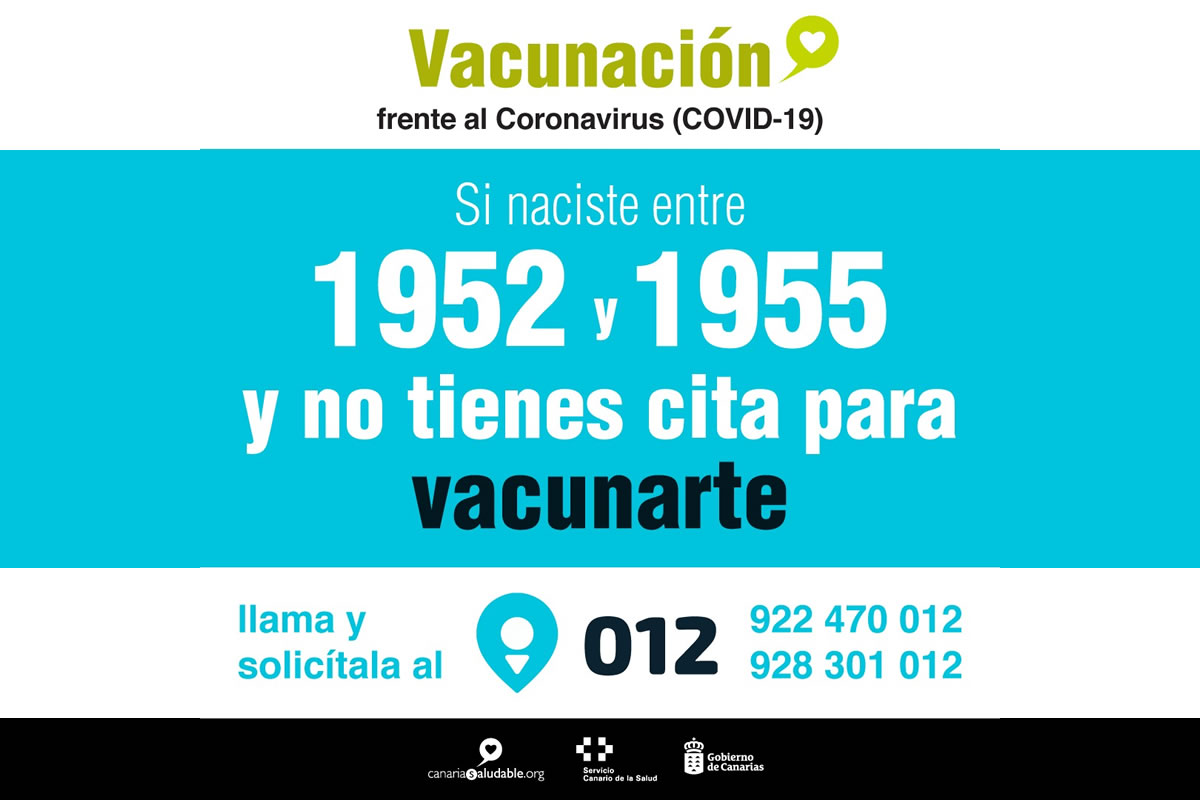 If you are between 66 and 69 years old and have not been vaccinated, call 012