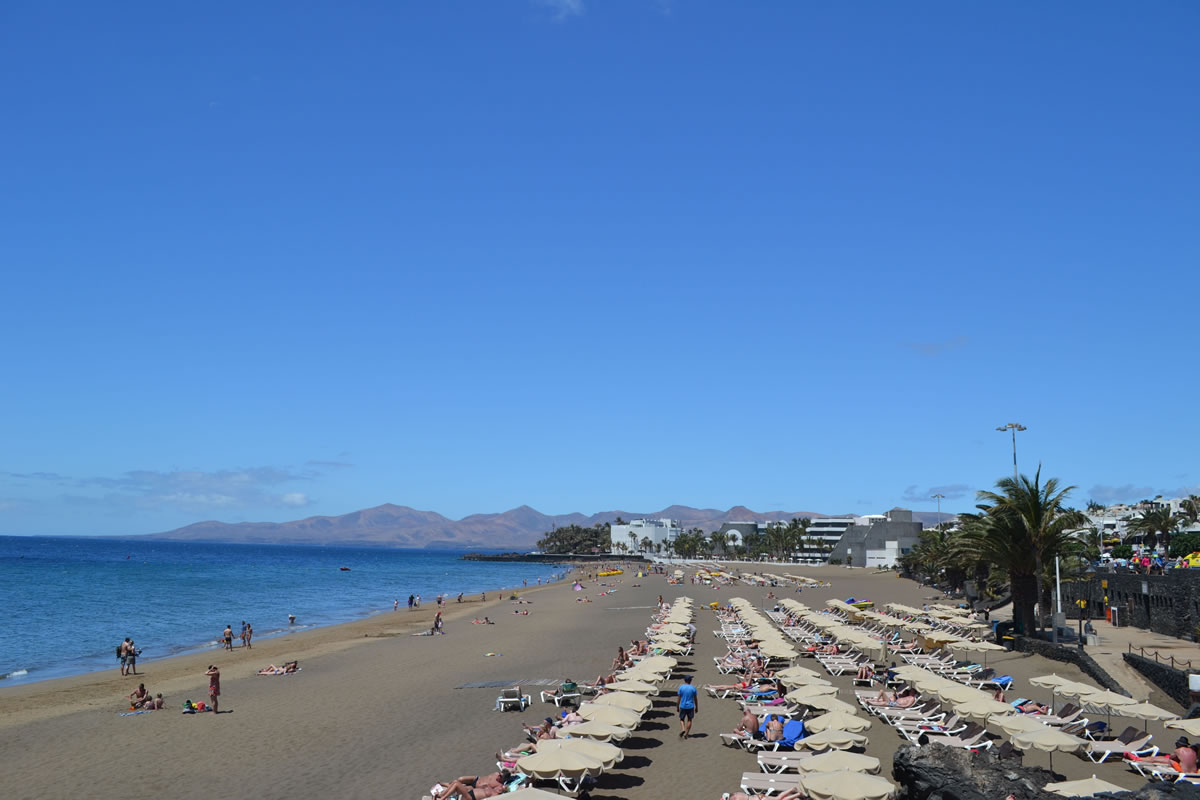 A hot sunny day in most of the Canary Islands with some scattered clouds