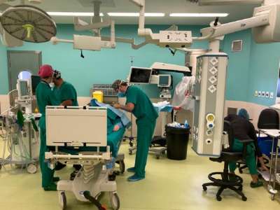 The first operating theatres in the El Mojon hospital are finally open