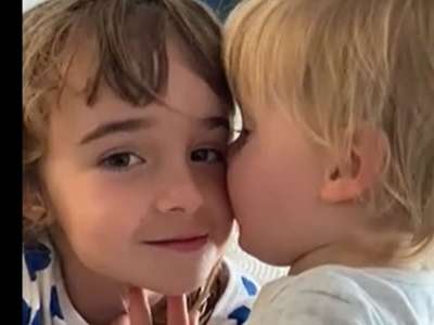 The mother posts a video of her missing daughters, Anna and Olivia