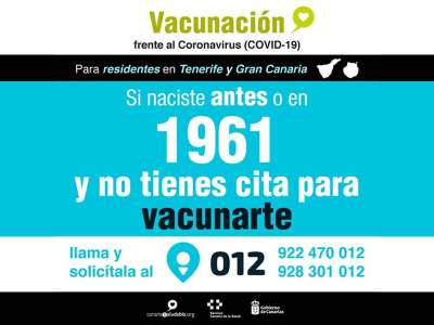 VACCINE UPDATE: If you are 60 or over call now for your vaccination