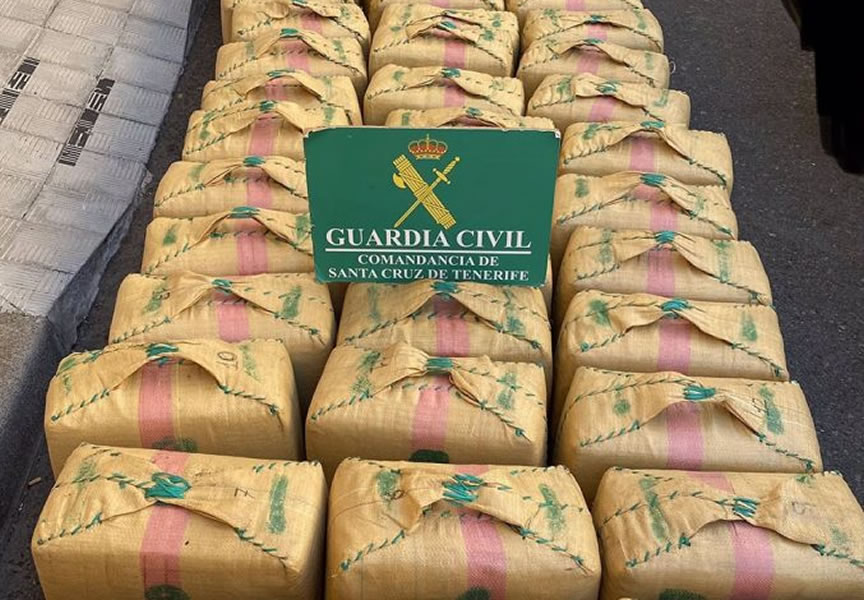 1,800 kilos of hashish seized in Abades in the South of Tenerife