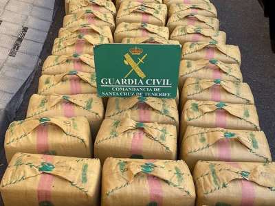 1,800 kilos of hashish seized in Abades in the South of Tenerife