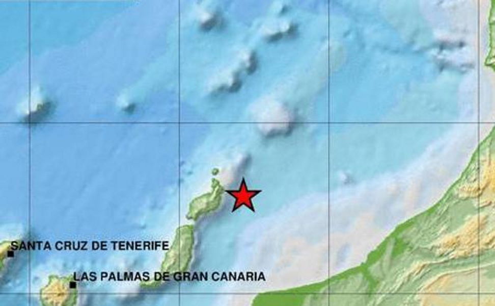 3.1 degree earthquake measured off the northeast coast of Lanzarote
