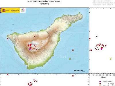 IGN detect 30 small earthquakes in Las Cañadas del Teide over night