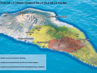 Seismic activity has reduced but the ground has now risen 10cm in La Palma
