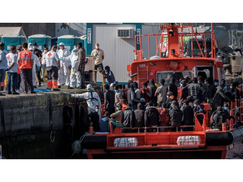 Numbers of migrants arriving in the Canary Islands by boat are double this year than in 2020