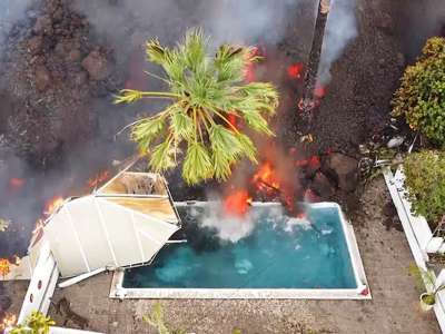 The volcano has entered a 'zone of stability': slower flows and only four vents active