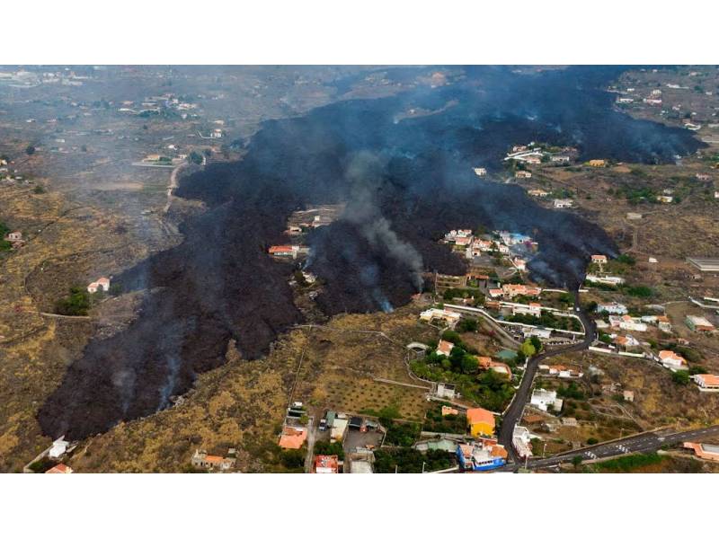 VIDEO: New drone footage shows path of devastation of the lava in La Palma
