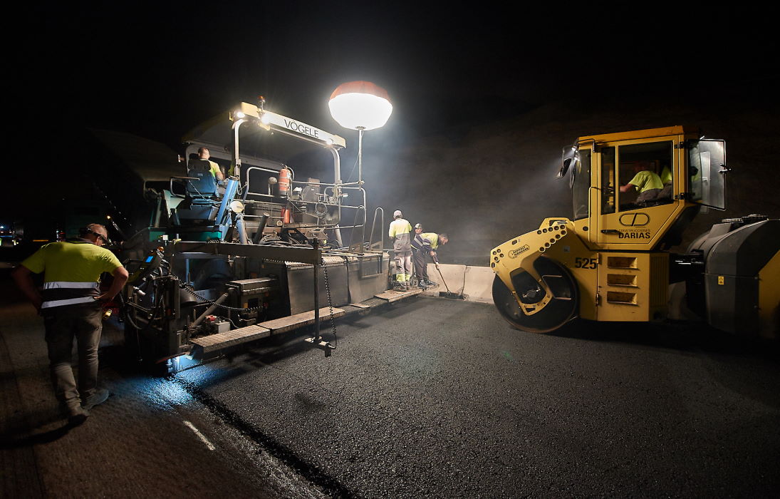 TF-1 motorway resurfacing between Costa Adeje and Playa Paraíso this week
