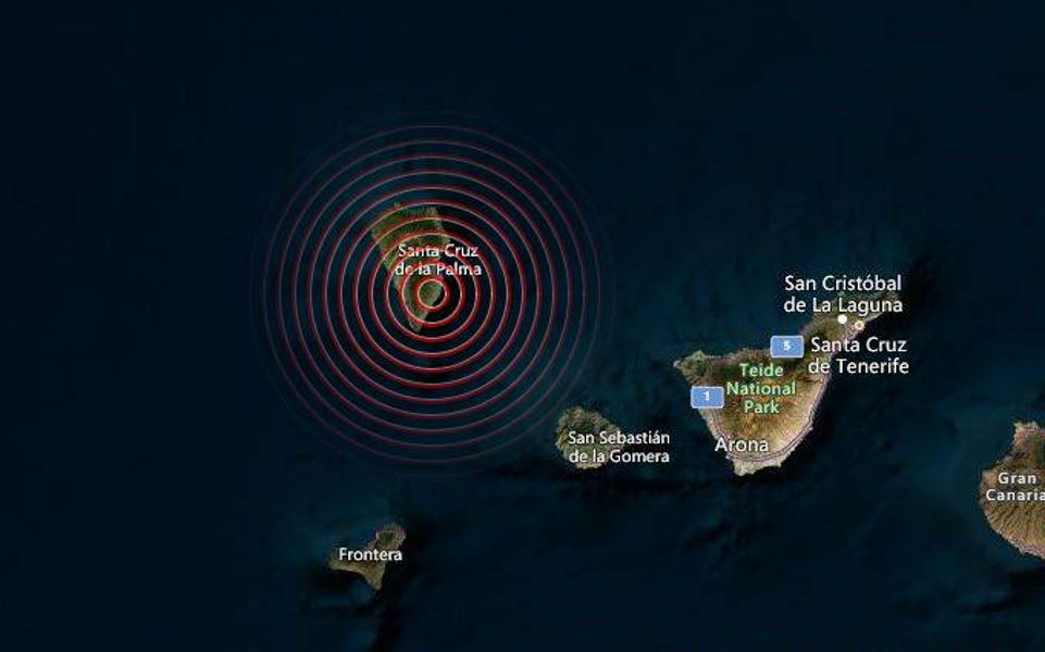 A 4.8 earthquake is felt throughout La Palma and in parts of Tenerife