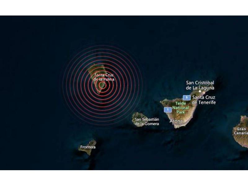 A 4.8 earthquake is felt throughout La Palma and in parts of Tenerife