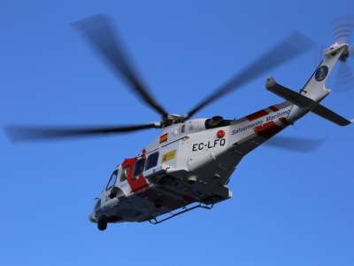 Two teenagers on a lilo rescued by helicopter after drifting out to sea