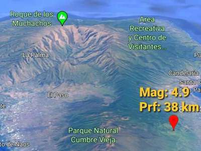 La Palma registers a 4.9 earthquake that shakes the island
