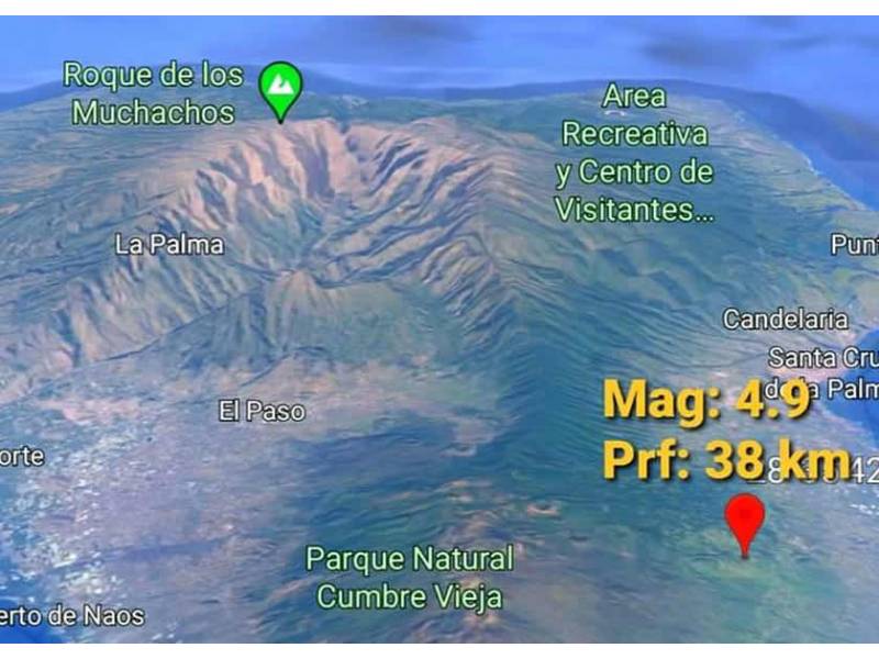 La Palma registers a 4.9 earthquake that shakes the island