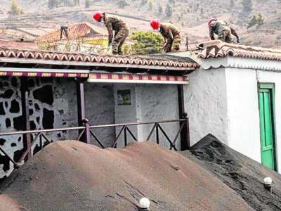 Three people hurt clearing the ash from their roofs; one is in Intensive Care