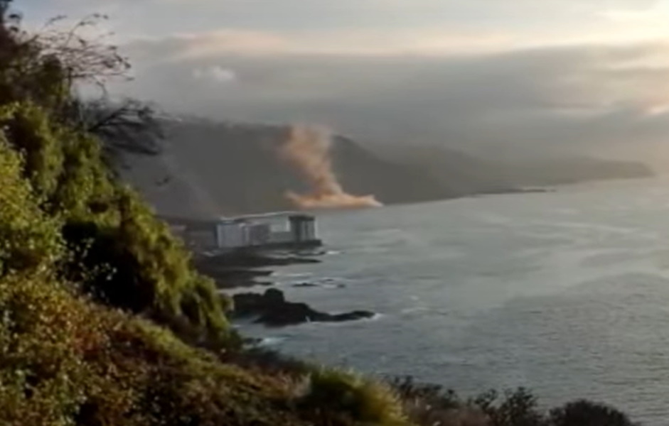 VIDEO: Landslide surprises residents on the north coast of Tenerife