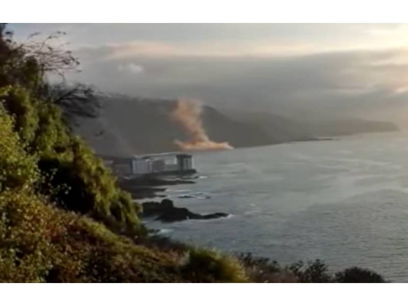 VIDEO: Landslide surprises residents on the north coast of Tenerife
