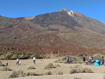 Tenerife people angry at group that set up tents and played football on Teide
