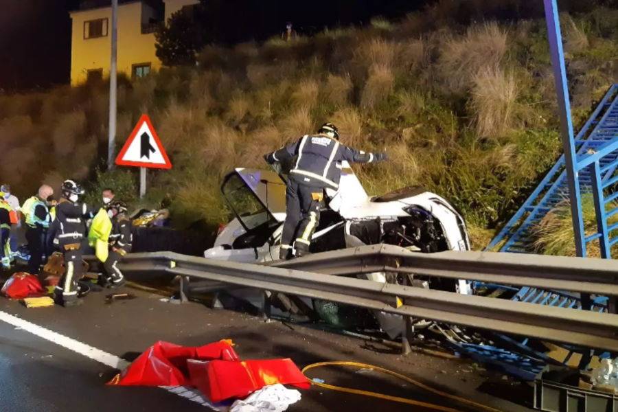Two injured women trapped inside car after crashing off a bridge