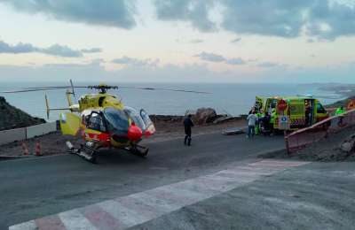 A motorcyclist loses a leg after an accident in Gran Canaria
