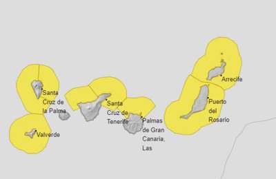 AEMET activates more weather warnings this weekend in the Canary Islands