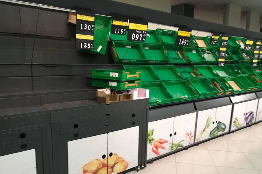 Transport strike in Spain is having an effect on food supply to the Canary Islands