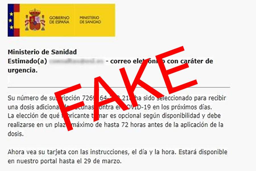 Beware of fake emails offering an extra Covid vaccine, it's a scam to get your bank details