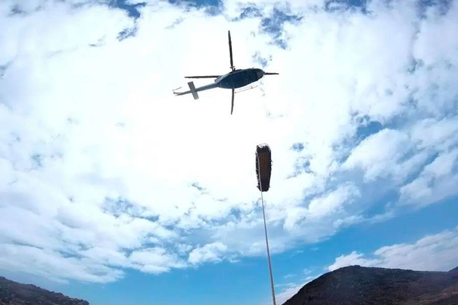 Female hiker is rescued by helicopter after breaking her leg