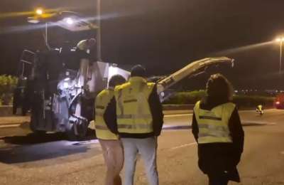 The Cabildo starts resurfacing the GC-1 with junction closures and diversions