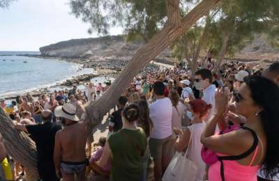 Protestors turn out in force against El Puertito development in Costa Adeje