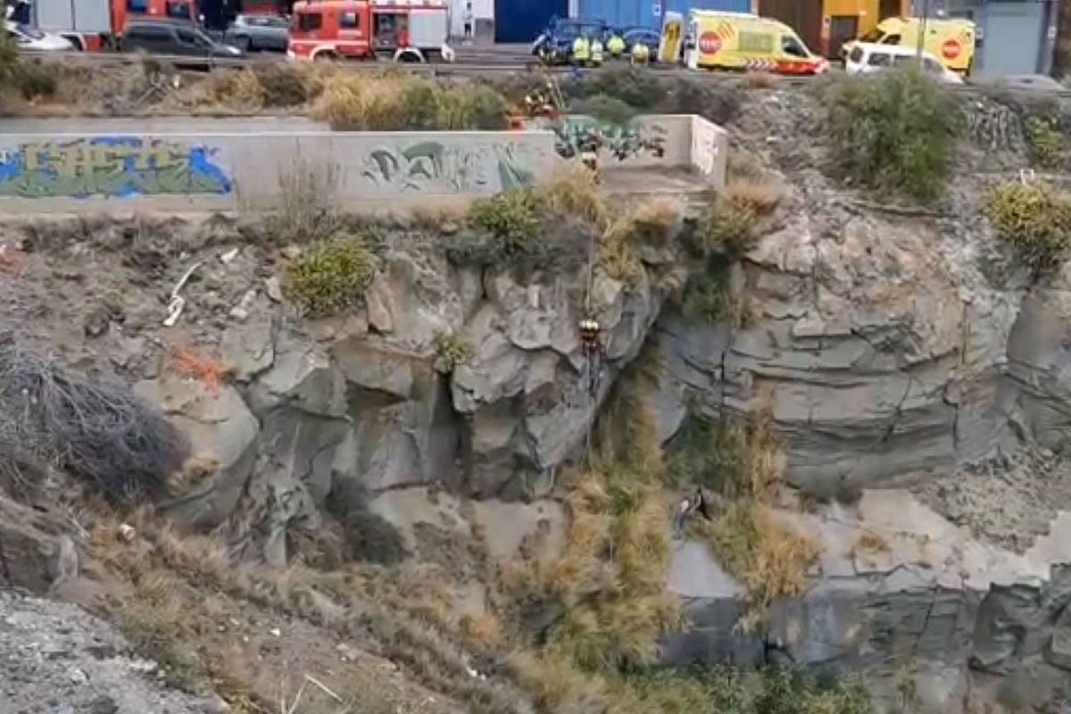 A 27-year-old man dies after falling down a 15 metre high ravine