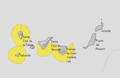 AEMET increases the risk level of the weather warning in the province of Tenerife
