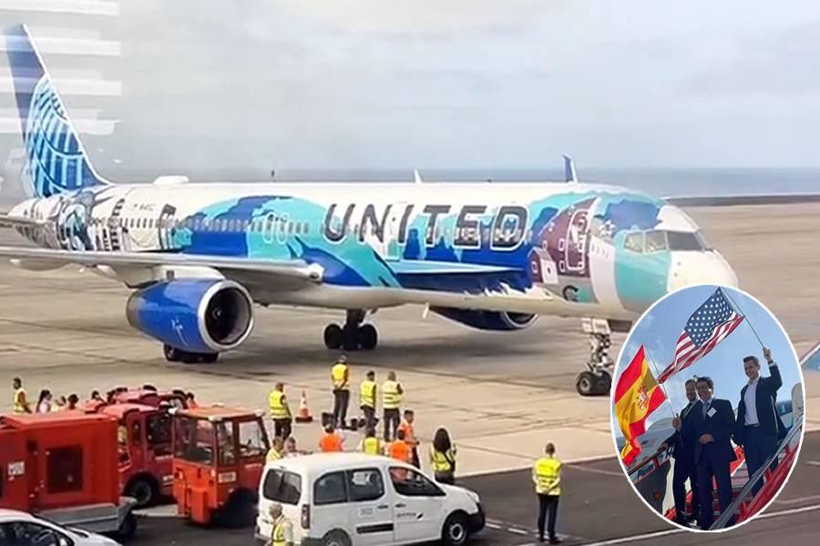 Welcome to Tenerife! The first direct flight from the USA this century arrived today