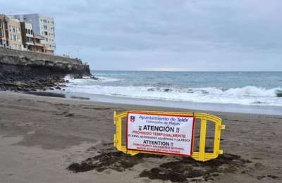 La Garita beach is closed to the public due to a high level of bacteria in the water