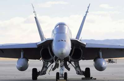 Top Gun fighter planes carrying out night-time exercises over the Canary Islands